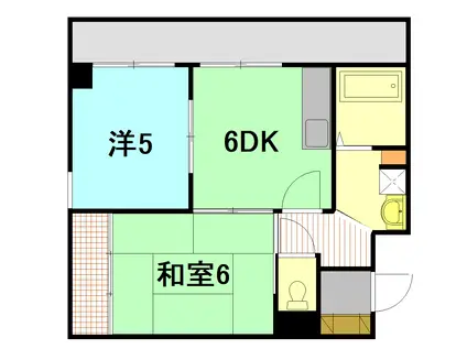 パークコートS-1(2DK/5階)の間取り写真