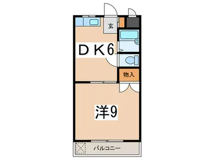 エメラルド菊水(1DK/3階)の間取り写真