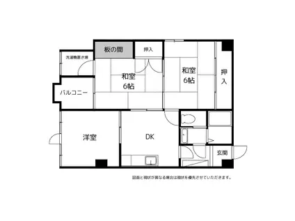 リズエールウエスト(3DK/5階)の間取り写真