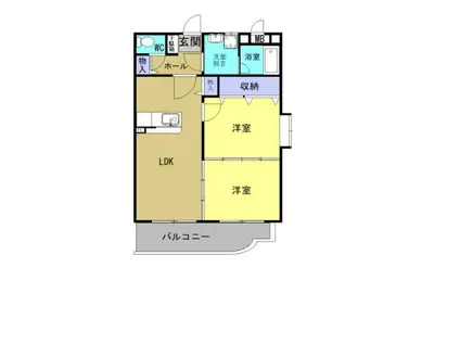 クレールコートII(2LDK/2階)の間取り写真