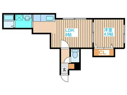 NORD HEIMAT(1LDK/3階)の間取り写真