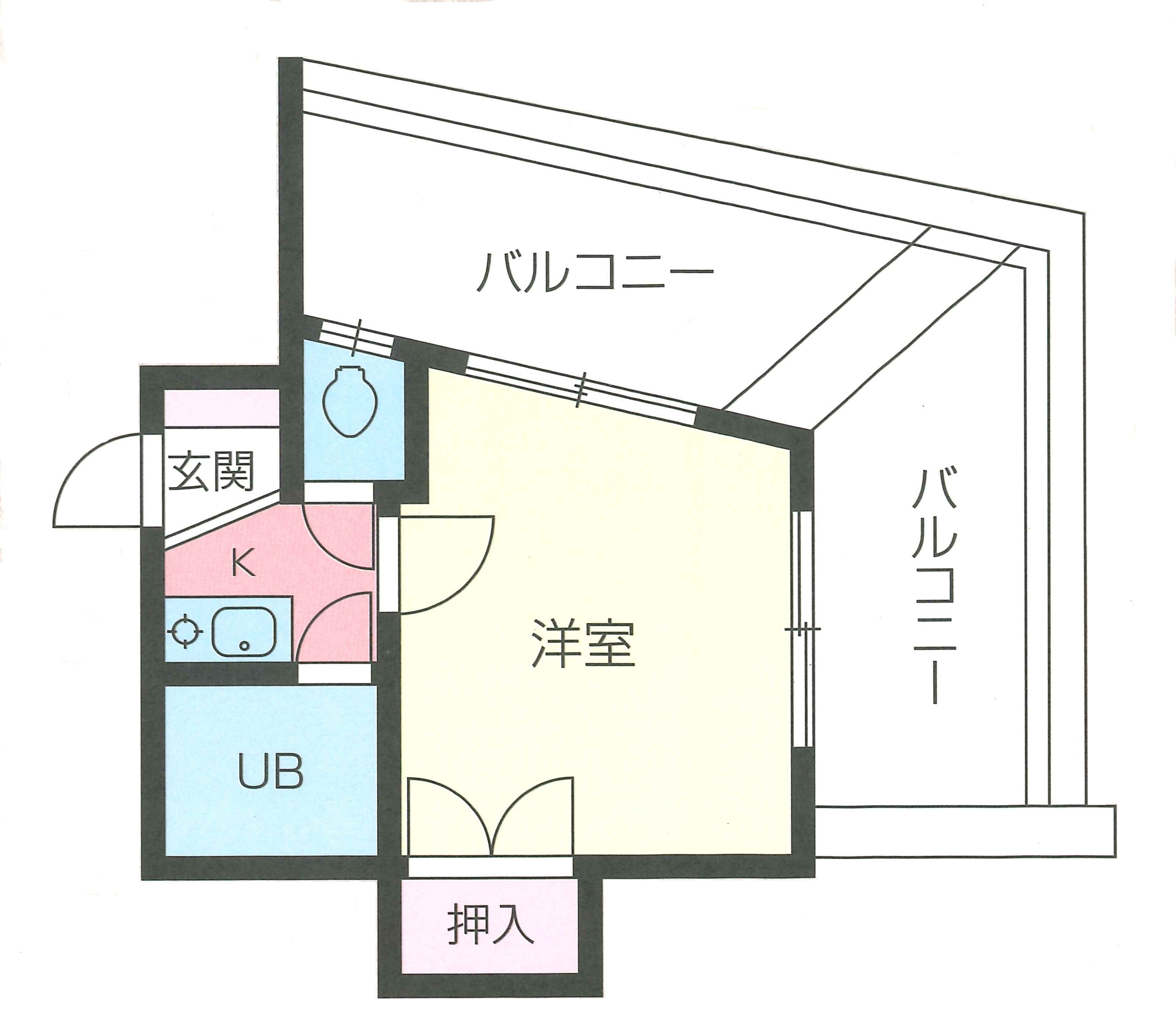ハイツ25(1K/5階)の間取り写真