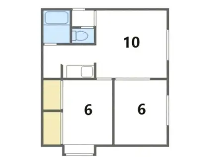 ビュースター星置A棟(2LDK/3階)の間取り写真