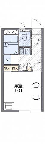 レオパレスフルール(1K/2階)の間取り写真
