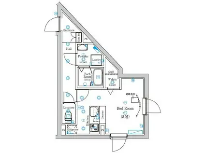 MIND KUGAYAMA(ワンルーム/2階)の間取り写真
