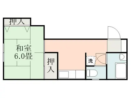 ティダハイム下荒田(1K/5階)の間取り写真