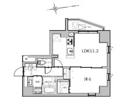 エスレジデンス浅草フィオーレ(1LDK/3階)の間取り写真