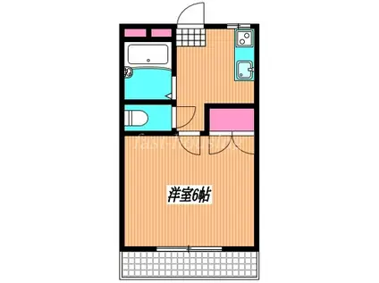 第1グリーンハイツ(1K/2階)の間取り写真