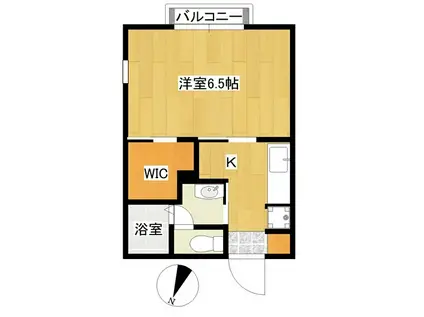 プティ・シャトー東川口(1K/1階)の間取り写真