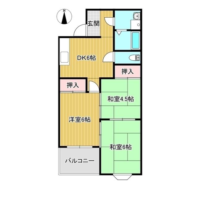 正木マンション(3DK/2階)の間取り写真