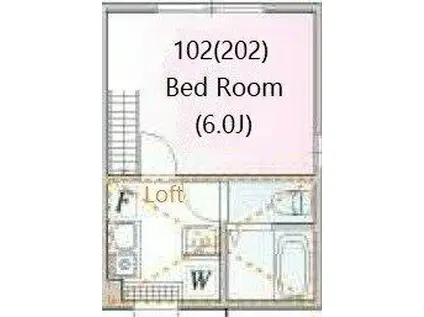 アザーレ・キュリオス読売ランド前A(1K/2階)の間取り写真