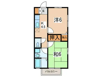 サンコート東戸塚A棟(2K/1階)の間取り写真