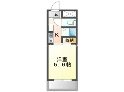 アーバンメゾン豊川(1K/5階)の間取り写真