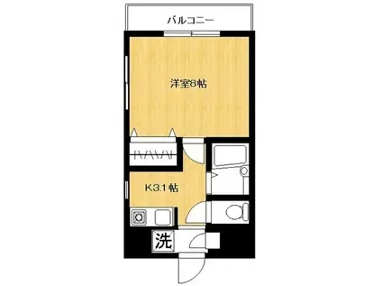 エトワール日吉(1K/3階)の間取り写真