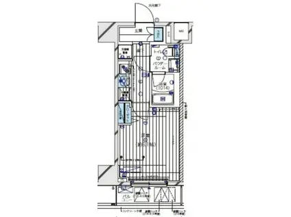メインステージ北千住V(1K/2階)の間取り写真
