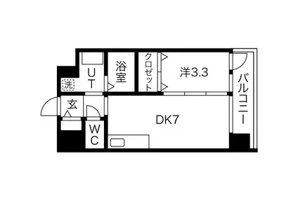 SUM TOMIZAWA(1DK/4階)の間取り写真