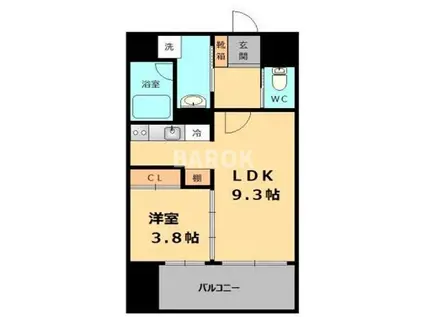 PIER PARK 住吉(1LDK/7階)の間取り写真