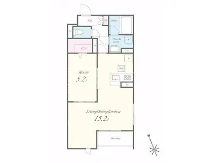 HRIII(1LDK/1階)の間取り写真