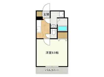 AKOYA PERLE I(1K/1階)の間取り写真