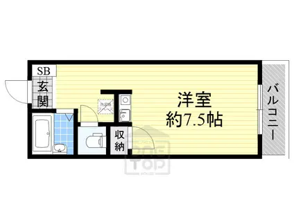 M・Mクラブ(ワンルーム/3階)の間取り写真