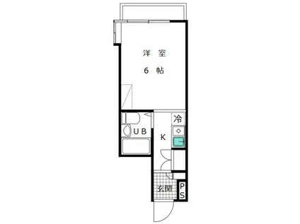 メゾン・ド・グロリエ(1K/1階)の間取り写真