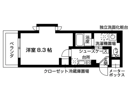 エスポワール溝の口(1K/2階)の間取り写真