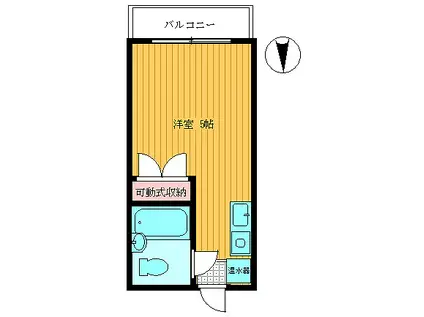 三貴ハイム(ワンルーム/9階)の間取り写真