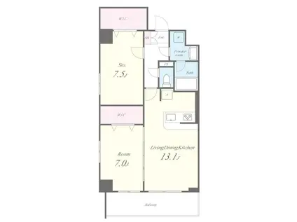 サクラテラス(1SLDK/3階)の間取り写真