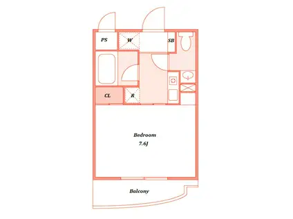 アビタシオン元住II(1K/2階)の間取り写真