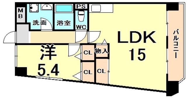 紀の国屋II(1LDK/3階)の間取り写真