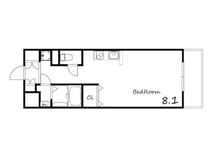 エルセレーノ吹田(1K/1階)の間取り写真