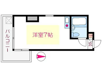 BELL GARDEN HEIGHTS(ワンルーム/4階)の間取り写真