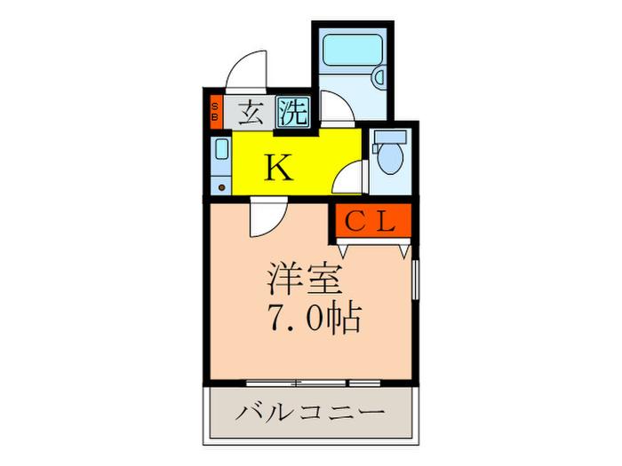 ボアボアハウス壱番館(1K/3階)の間取り写真