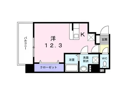 ドレスローズ(1K/5階)の間取り写真