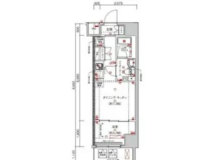 SAKURA AXIS NAKAITABASHI(1DK/3階)の間取り写真