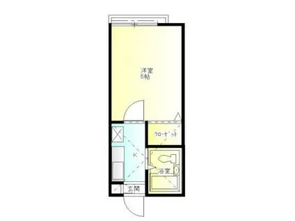 日好コーポ(1K/2階)の間取り写真