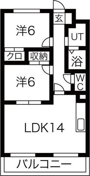 名鉄河和線 知多武豊駅 徒歩21分 3階建 築24年(2LDK/1階)の間取り写真