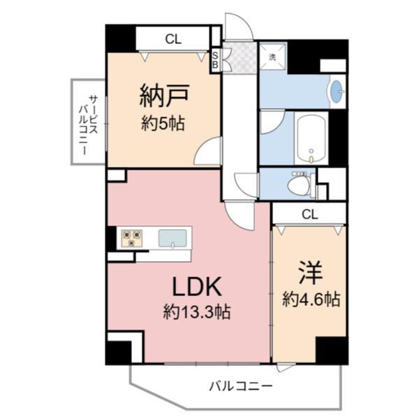 フォレスタ櫻(2LDK/2階)の間取り写真