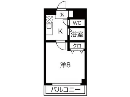 現代ハウス大須(1K/8階)の間取り写真