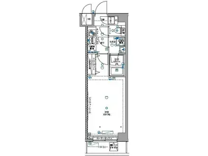 パティーナ蒲田南(1K/4階)の間取り写真