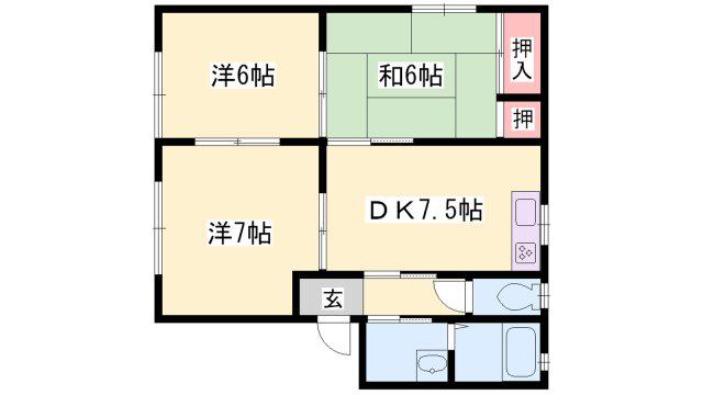 シャーメゾン寿 八番館(3DK/2階)の間取り写真