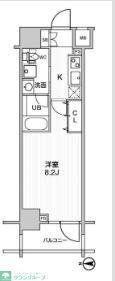 ステージグランデ錦糸町II(1K/7階)の間取り写真