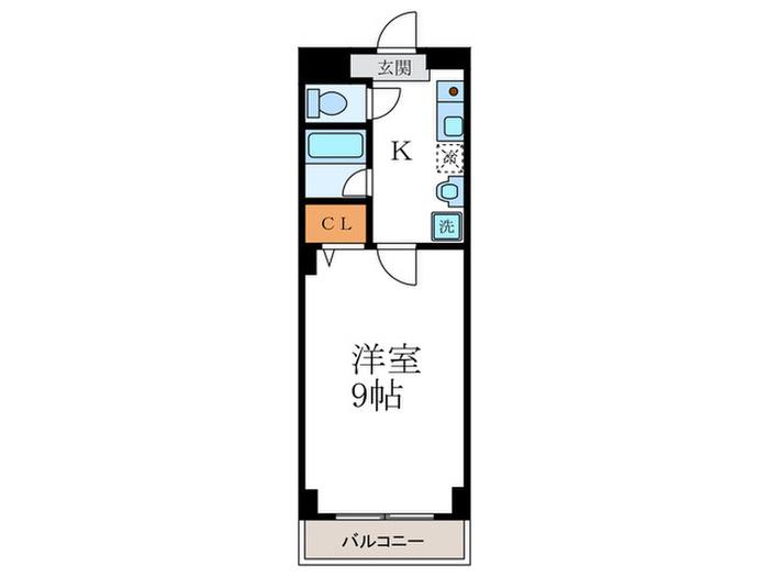 ホーユウコンフォルト西陣(1K/4階)の間取り写真