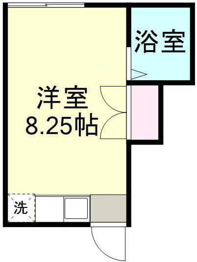 ヴィラ鶴新田 弐番館(1K/1階)の間取り写真