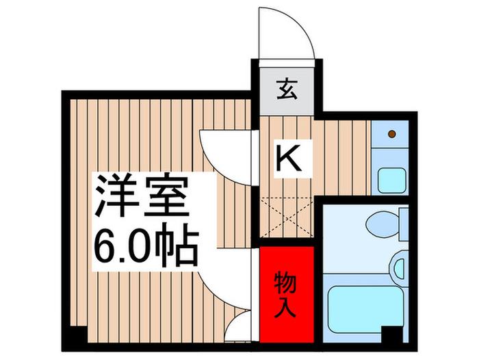 ブロッサム(1K/3階)の間取り写真
