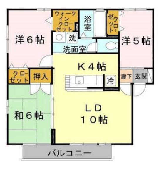 シロス船上(3LDK/1階)の間取り写真
