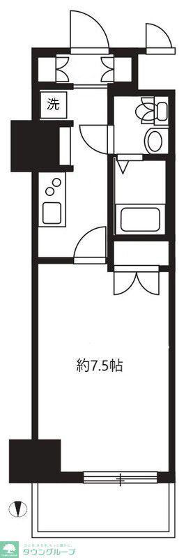 ステラ平塚(1K/5階)の間取り写真