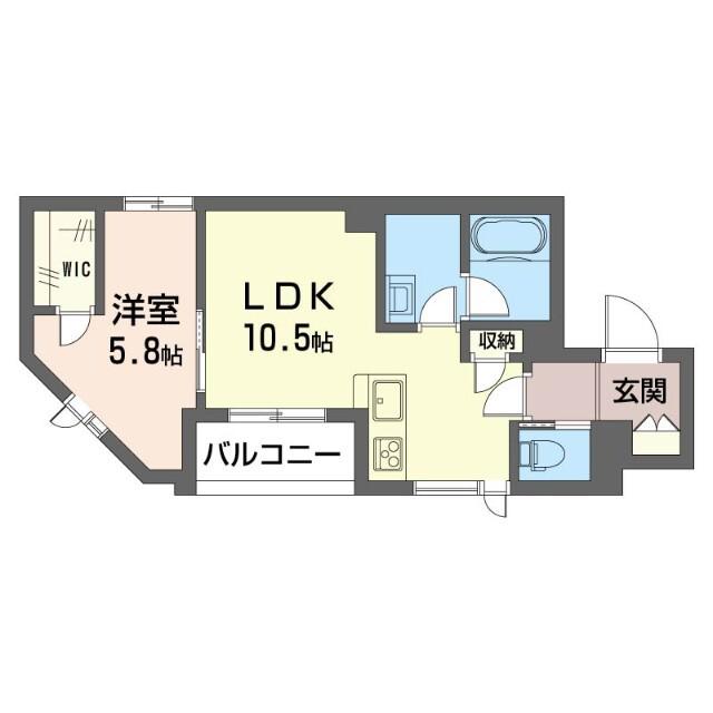 ジョイアークス湘南藤沢(1LDK/3階)の間取り写真
