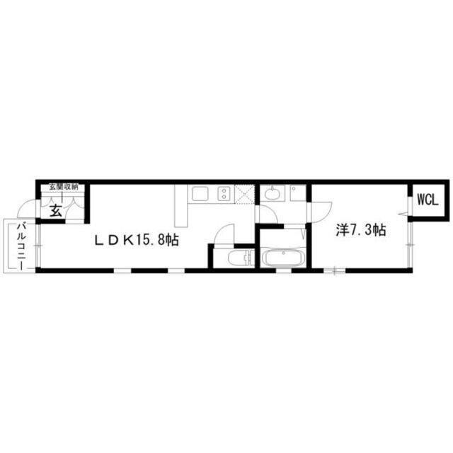 プランドール名駅西(1LDK/3階)の間取り写真