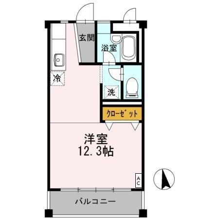 FKビル(ワンルーム/3階)の間取り写真
